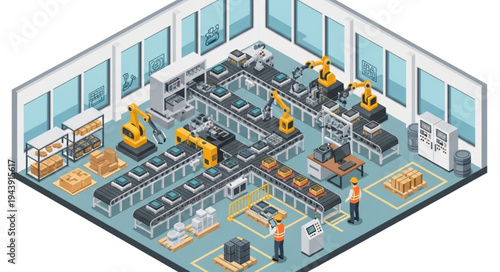 Industrial Factory Production Line.