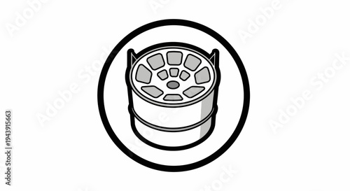 Close up of a car wheel.