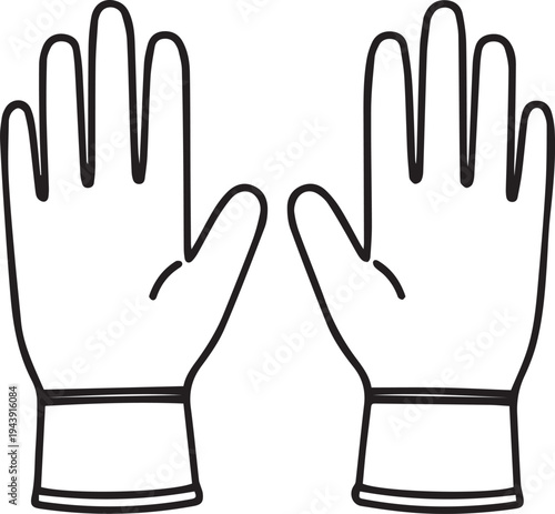 Vector illustration of a pair of gloves