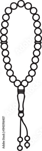 Vector rosary beads icon