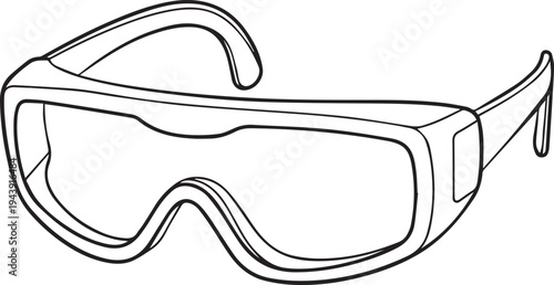 Vector illustration of safety goggles