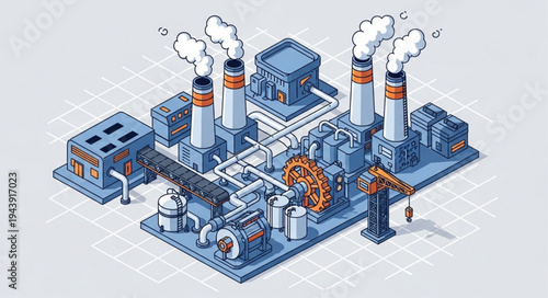 Industrial Factory Plant Machinery.