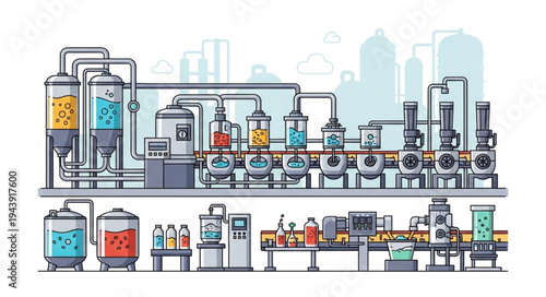Industrial Factory Production Line.