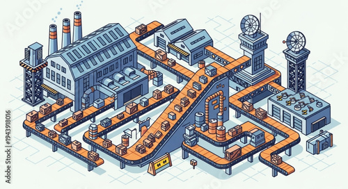 Industrial Factory Production Line.