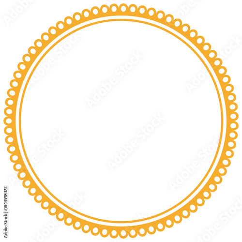 Golden Decorative Circular Frame Design