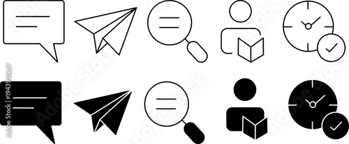 Time And Reminder Icon Collection