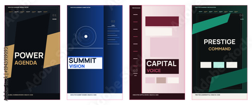 xecutive leadership poster design, premium advertisement layout, luxury business magazine cover, professional brochure template, corporate editorial branding, boardroom flyer composition