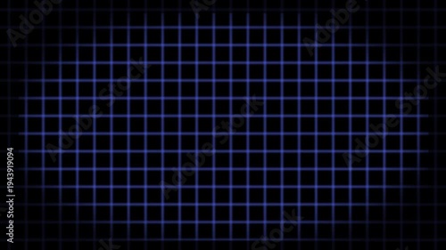 Futuristic blue Neon Square Grid Moving Up on Dark Background