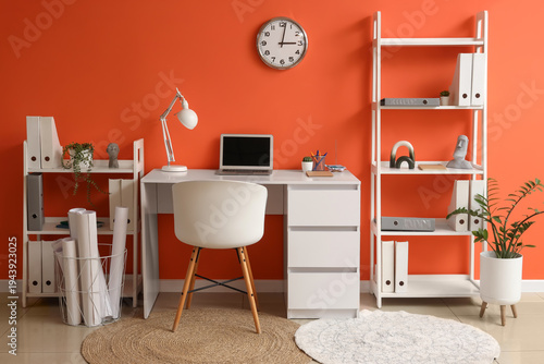 Interior of stylish home of...