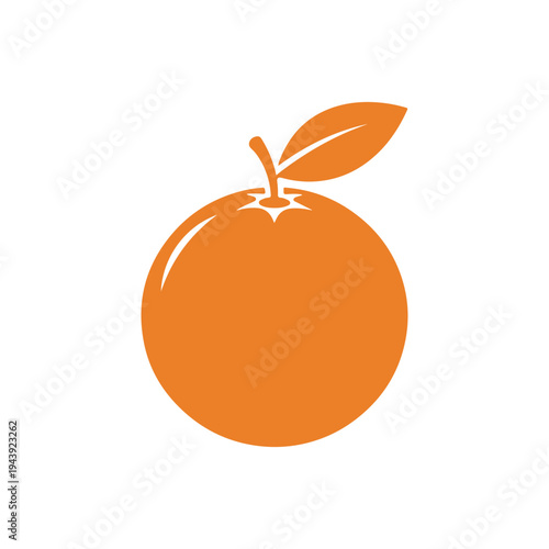 Orange fruit icon representing fresh citrus nutrition and healthy organic food Vector illustration