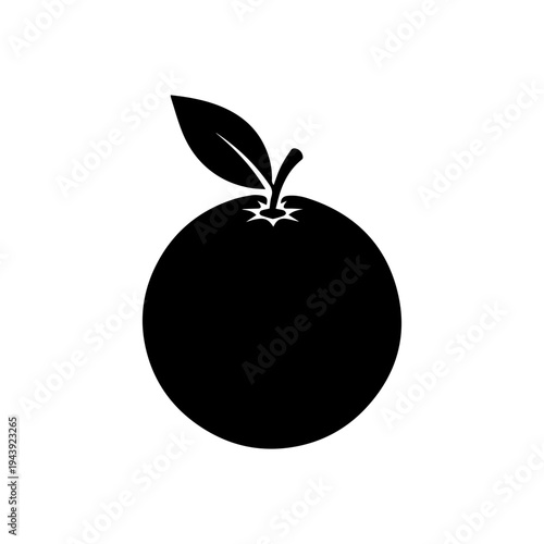 Ripe orange citrus fruit symbol representing healthy natural food and vitamin nutrition Vector illustration