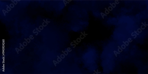 Abstract dark blue watercolor cloudiness, mist, or smog background. Dark navy blue sky with black background and blurred pattern. Vivid textured aquarelle painted art design background.	