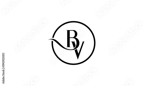BV initial letter logo or BV monogram