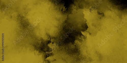 Eerie black background with billowing brown smoke on black background. old style dark brown grunge texture, brush painted . Old and grainy orange paper texture, vector,	