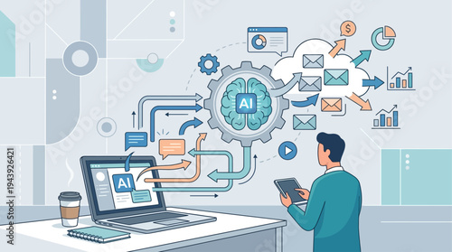 Artificial intelligence in business automation, data analysis, and cloud integration for modern workflows