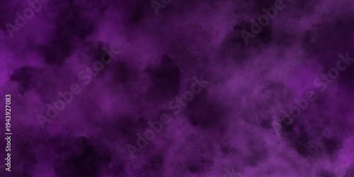 abstract cloud and vapor texture background. Black and purple smoke aquarelle smudge illustration smooth grungy smokey light green colors ink glow. purple color powder explosion	
