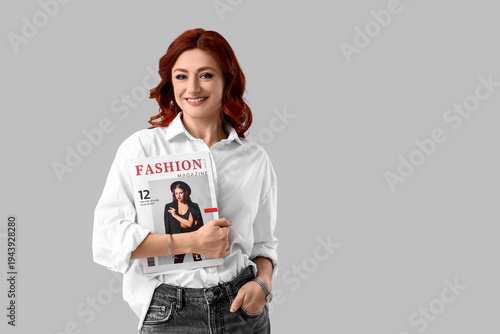 Beautiful young happy redhe...