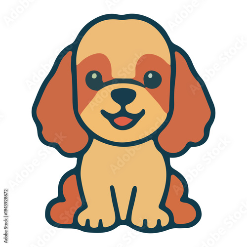 Cute Cartoon Puppy Illustration
