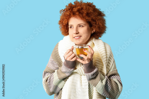 Redhead young woman with gl...