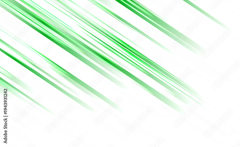 Obraz premium Green streaks and lines on a transparent background creating a dynamic abstract design element