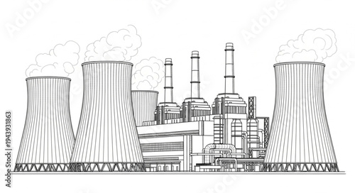 Industrial Power Plant Factory.