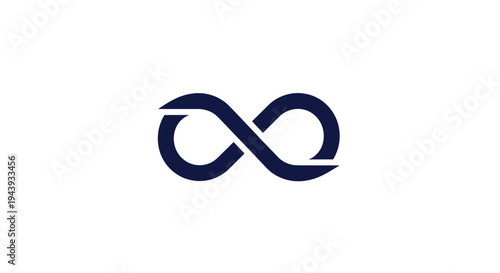 Elegant stylized infinity symbol representing endless possibilities, continuity, and infinite potential in a modern graphic design context