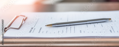 Company profile for administrator to fill in blank business form document on corporate work past experience, office jobs and project administrative record on paper sheet