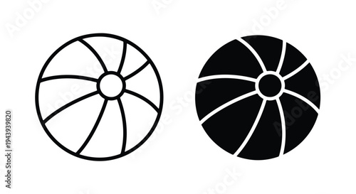 Black and White Spinner Wheel Icons Set - Line and glyph icon set - Minimalist, flat icon, outline, glyph, linear, clipart, sticker - icon set