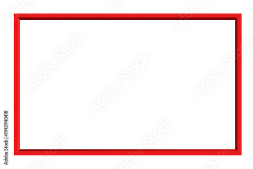 A simple red frame on a background, suitable for showcasing photos or graphics png