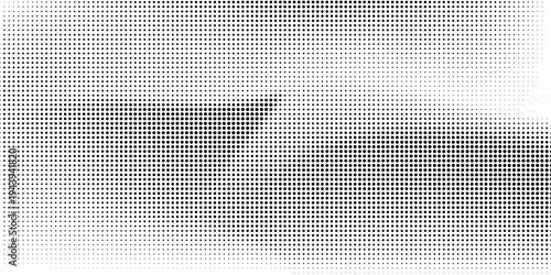 Gradient grain wave texture. Black stippled curved line background. Grunge noise dotted wallpaper for banner, poster, brochure. Undulate sand backdrop with speckles, particles, granules. Vector