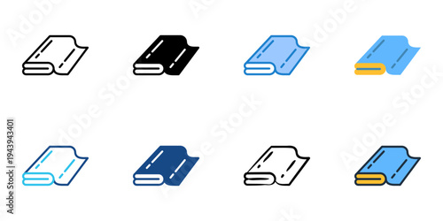 Textiles icons set multiple style collection. Editable stroke 
