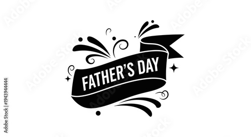 Black Fathers Day banner icon.