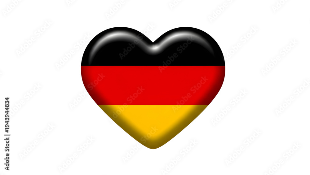 Fototapeta premium Germany Flag Heart Icon