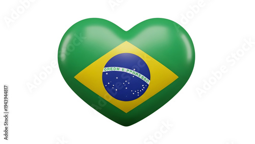 Free Download Brazil Flag Heart Icon - GFXLoad
