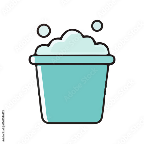 Bucket with Soap Suds Icon