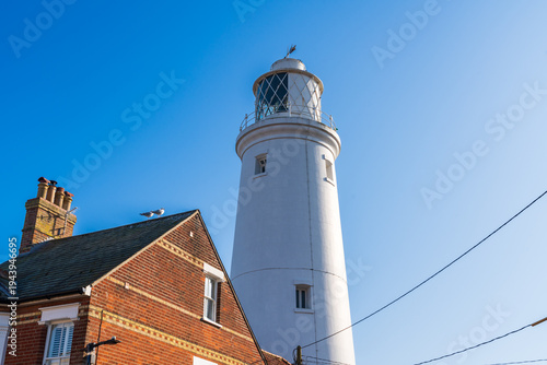 Canvastavla Southwold lighthouse, a shipping beacon in the seaside town in the UK