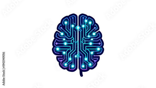 Neural Network Brain Vector Icon Artificial Intelligence Technology Futuristic Digital Synapse Circuit Cognitive Computing Machine Learning Data Neuroscience Innovation Symbol Isolated Design Element