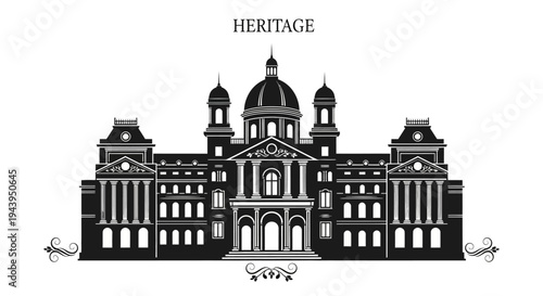 Heritage Building Architecture Design Structure.