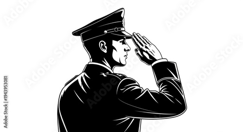 Police Officer Looking Ahead.