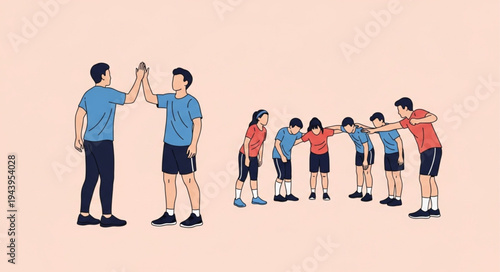 People Giving High Fives Together.