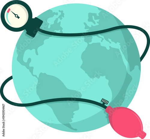 Global Pressure Concept Illustration