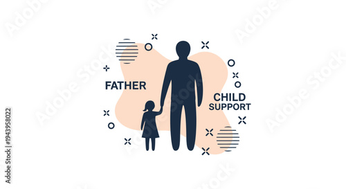 Father and child holding hands together.