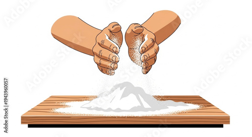 Salt on wooden cutting board.
