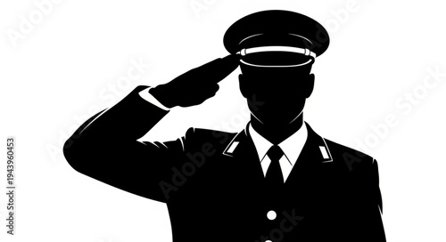 Silhouette of a soldier.