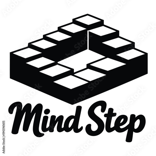 Creative abstract threedimensional puzzle design representing cognitive thinking and problemsolving skills in a minimalist style