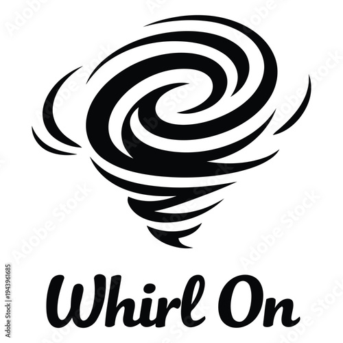 Fotografie Creative abstract whirlwind spiral logo design with elegant swirling lines and d