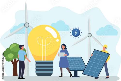 Illustration of ESG Concept with Environmental Social Governance Project