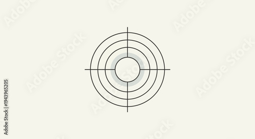 A minimalist target symbol with concentric circles and crosshairs, representing focus and precision.