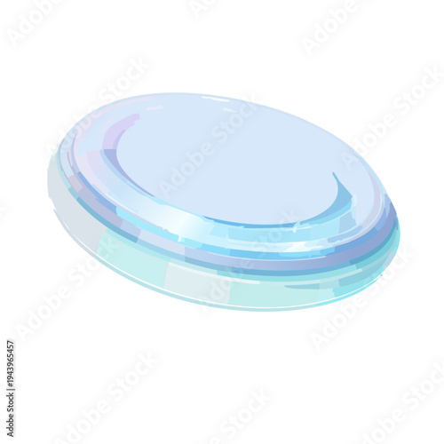 Abstract Translucent Blue Disc Graphic Illustration for Modern Clean Digital Design Projects