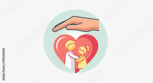Hand Holding Red Heart Symbol.